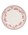Faustine Patterned Floral Dessert Plate / Burgundy