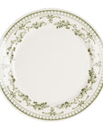 Faustine Patterned Floral Dinner Plate / Green