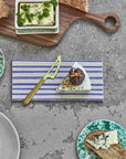 Ceramic Serving Board / Blue Stripe