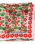 Nasturtium Hand Printed Mini Silk Scarf / Pink & Orange