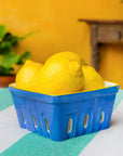 Bon Appetit 15cm Ceramic Fruit Punnet / Blue & Yellow Lemon
