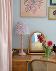 Bamboo Lamp Base / Soft Pink
