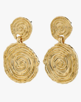 AIR Coin Earrings Gold-Plated