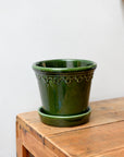 Københavner Glazed Plant Pot / Emerald Green