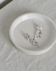 Flora Dangle Silver Statement Earring