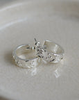 Margot Engraved Charm Hoop Earrings