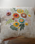 Pico Floral Embroidered Cushion
