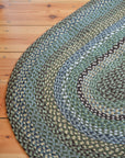 Hedgerow Jute Oval Rug 3 x 5 ft / Green