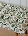Divya Floral Chair Pad or Bench Cushion / Green
