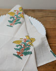 Yellow Flower Print Cotton Napkin