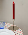 House Doctor Anit Candle Silver Candle Stand in Tall