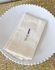 Lavender Embroidered Napkin