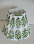 Block Printed Lampshade / Green Shell