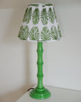 Block Printed Lampshade / Green Shell
