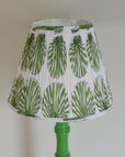 Block Printed Lampshade / Green Shell