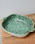Green Glazed Ceramic Oven Dish