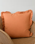 Ruffle Cushion / Rust