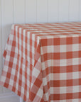 Terracotta Gingham Tablecloth Bertel