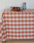 Terracotta Gingham Tablecloth Bertel