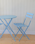 Bistro Table and Chairs Set / Light Blue