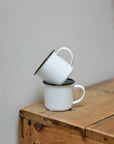 Enamel Espresso Cup / Black Rim