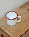Enamel Espresso Cup / Red Rim