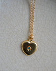 Heart Starburst Jewel Pendant Necklace