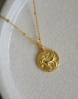 Zodiac Gold Coin Necklaces