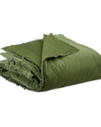 Fara Cotton Velvet Throw 135 x 200 / Eucalyptus
