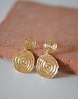 AIR Coin Earrings Gold-Plated