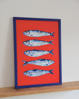 Sardines Berry Red by Alice Straker