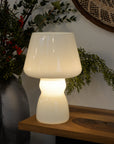 White Classic Tall or Vintage Mushroom Table Lamp
