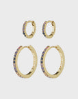 Reign 2-in-1 Diamond Hoops / Gold