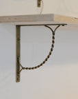 Antique Brass Twist Shelf Brackets / Sizes