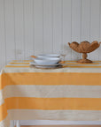 Yellow Stripe Tablecloth