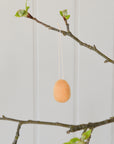 Bag of Eight Felt Hanging Easter Eggs / Yellow