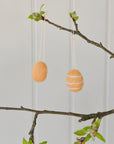 Bag of Eight Felt Hanging Easter Eggs / Yellow