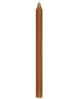Single Tall Rustic Dinner Candle / Burnt Orange