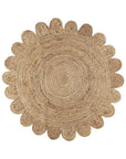 IB Laursen Scalloped Edge Round Jute Rug