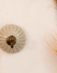 IB Laursen Ceramic and Brass Hook in Cream or White