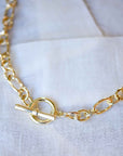 Maude Curb Chain Necklace in Gold