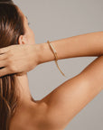 Heat Recycled Crystal Chain Bracelet / Gold