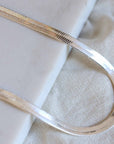 Pilgrim Noreen flat snake chain necklace silver-plated