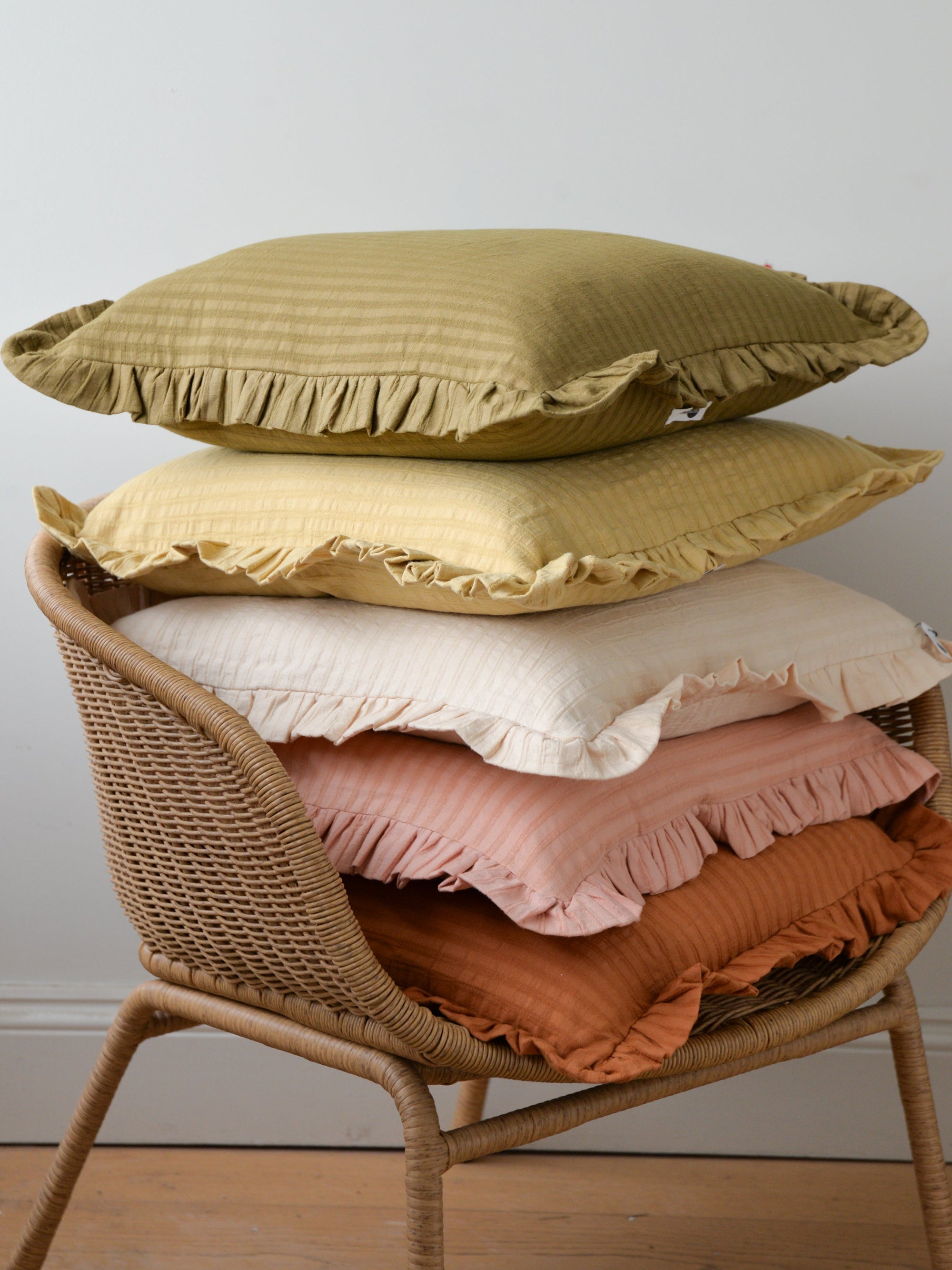 Spring Rustic Ruffle Cushions