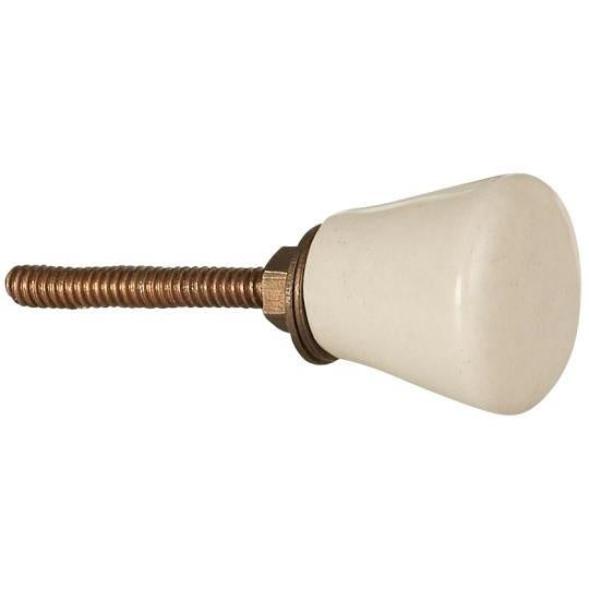 Tapered Cream Ceramic Knob