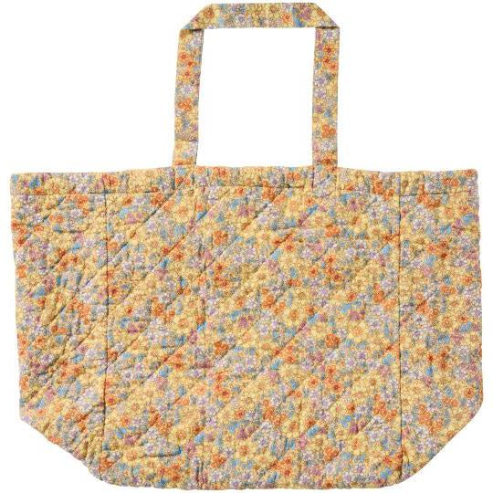 Quilted Over-Sized Bag / Yellow Flowers