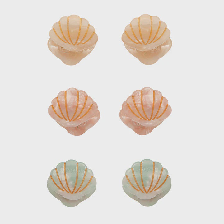 Mini Shell Claw Clips / Pack of 6