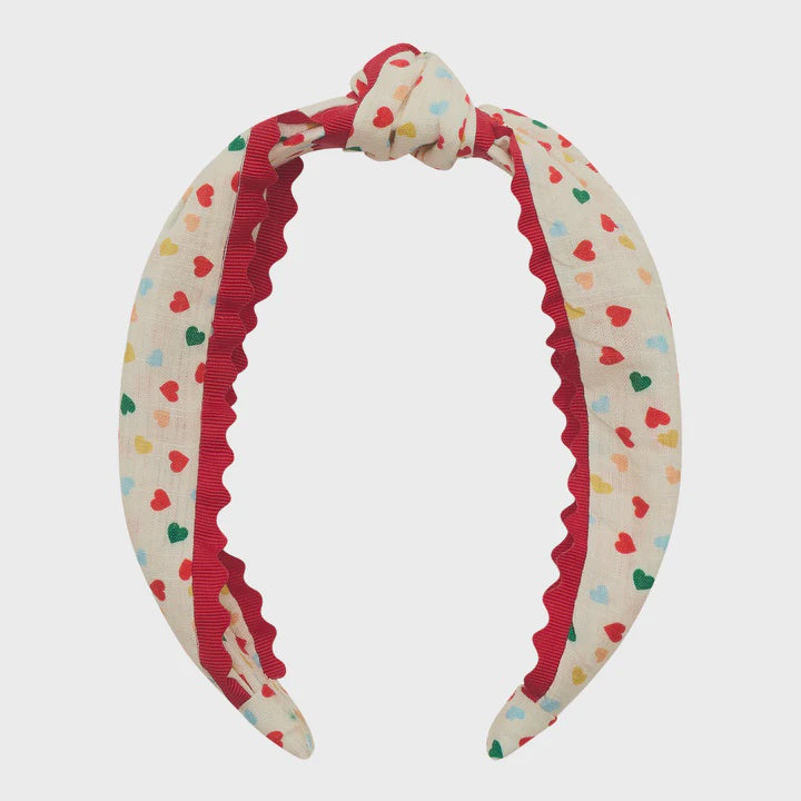 Heart Print Knotted Alice Band