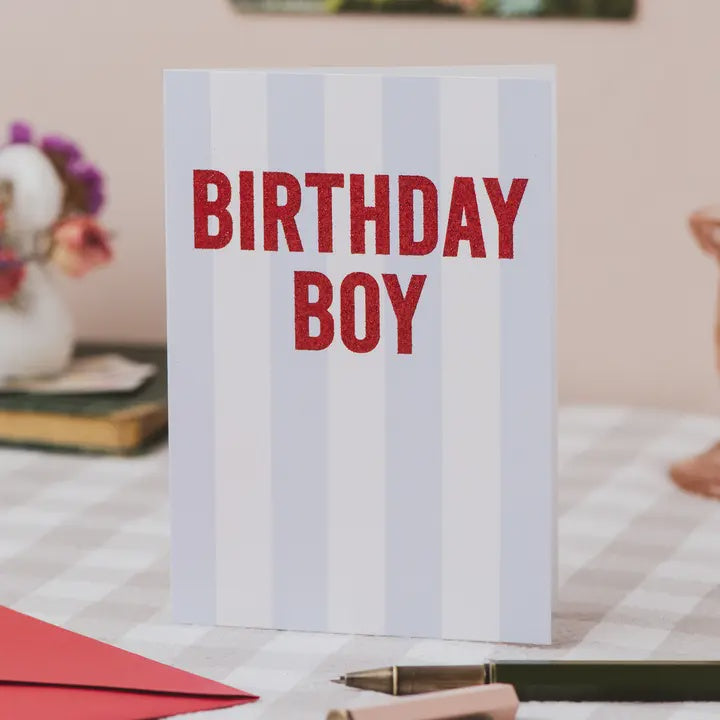 Birthday Boy Glitter Card