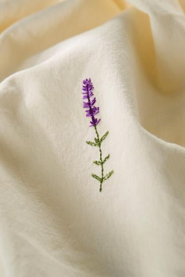 Lavender Embroidered Napkin